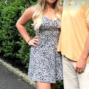 J.O.A Navy Animal Mini Dress